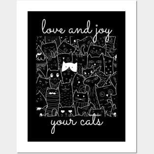 love and joy your cat shirt for your gift Posters and Art